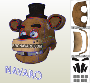 Freddy Bear Head Foam Template