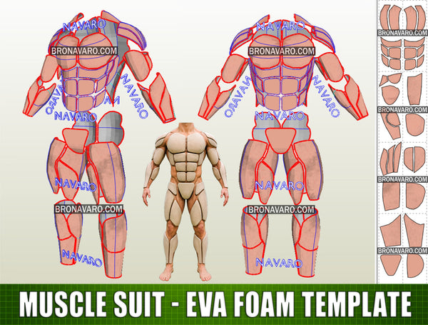 Load image into Gallery viewer, Full Body Muscle Suit Cosplay Templates
