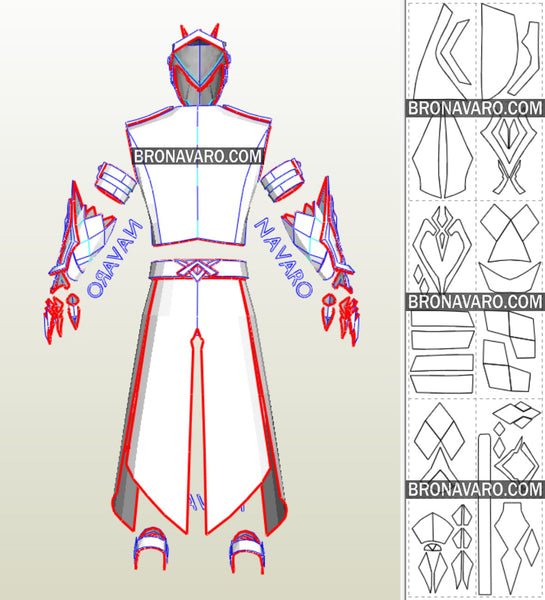 Load image into Gallery viewer, Genshin Impact Capitano Armor PDO
