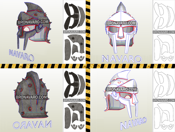 Load image into Gallery viewer, Gladiator Maximus Helmet Pattern
