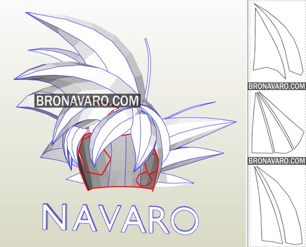 Load image into Gallery viewer, Goku Anime Hair PDO
