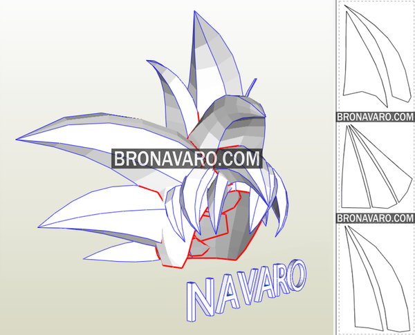 Load image into Gallery viewer, Goku Wig Hair Pepakura
