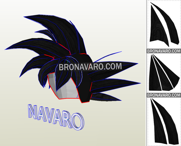 Load image into Gallery viewer, Goku Saiyan Hair Pepakura
