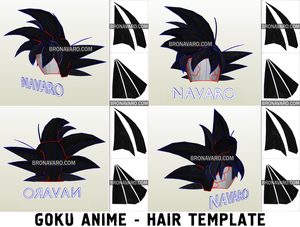 Goku Hair Eva Foam Template