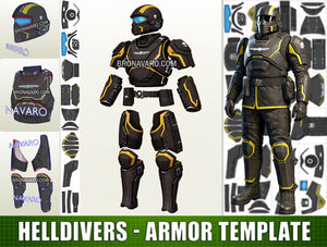 Helldivers Armor Pepakura Eva Foam Pattern