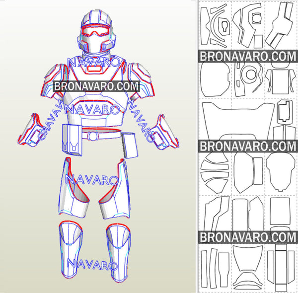 Load image into Gallery viewer, Helldivers 2 Armor Pepakura Templates
