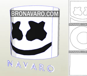 Marshmello Cosplay Mask Pattern
