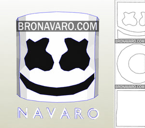 Marshmello Head Eva Foam Templates
