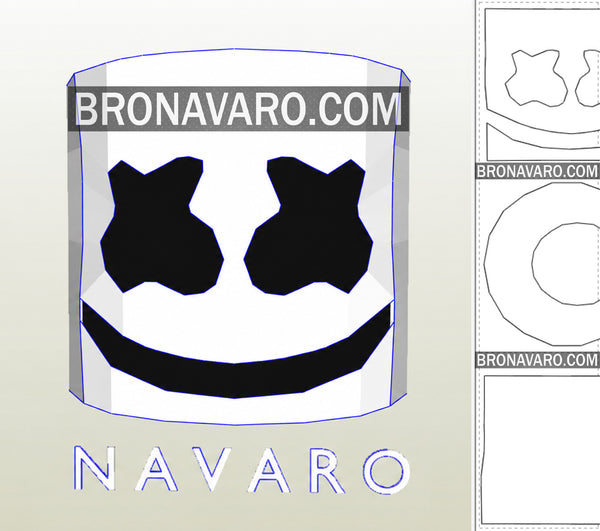 Load image into Gallery viewer, Marshmello Head Eva Foam Templates
