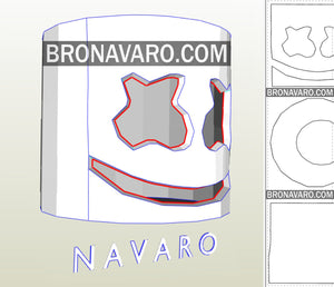 Marshmello Mask Pepakura