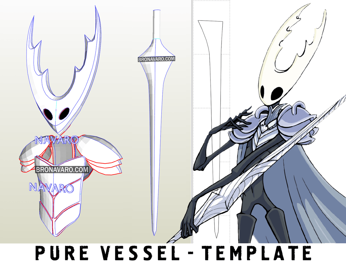 PURE VESSEL Mask Foam Template | Hollow Knight Cosplay Pattern PDF – NAVARO