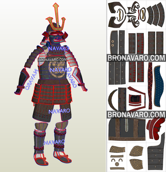 Load image into Gallery viewer, Samurai Armor Eva Foam Templates
