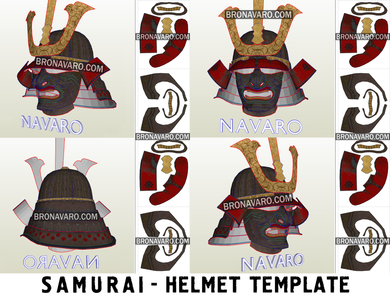 Samurai Helmet Eva Foam Template