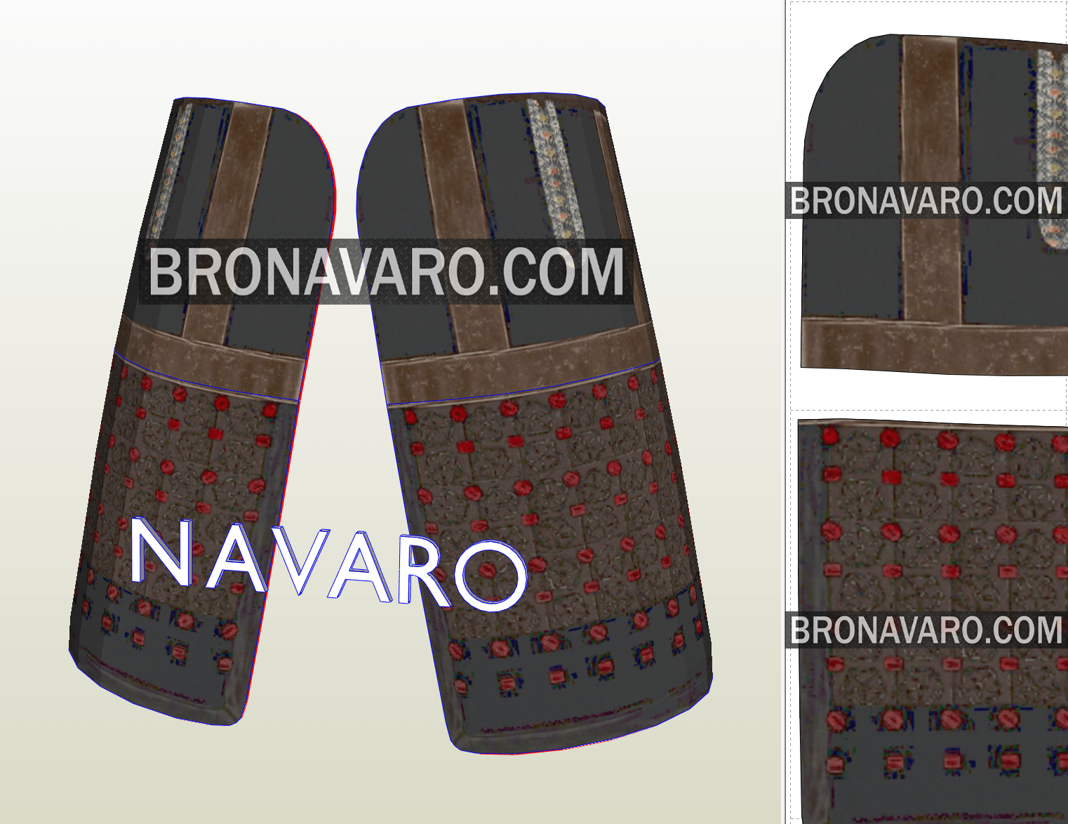 SAMURAI Armor (Foam Template) Samurai Shogun Armor Pepakura NAVARO