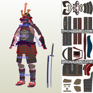 Samurai Shogun Cosplay Pepakura Templates