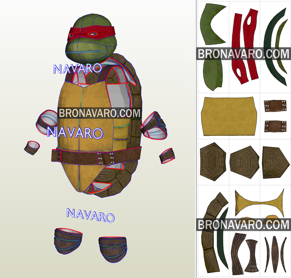 Load image into Gallery viewer, TMNT Cosplay Eva Foam Template
