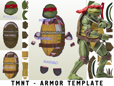 TMNT Ninja Turtles Armor Pepakura Template