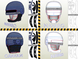 Woman Robocop Female Helmet Template
