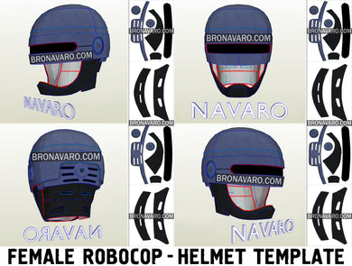 Woman Robocop Female Version Helmet Template
