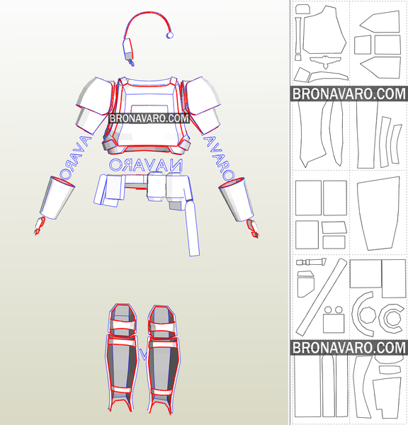 Load image into Gallery viewer, Cadian Flak Armor Pepakura Templates
