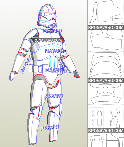 Load image into Gallery viewer, clone trooper armor pepakura
