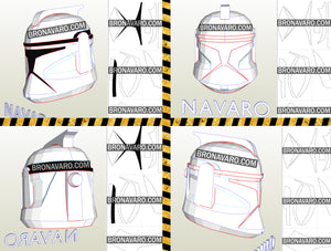 clone trooper helmet foam template
