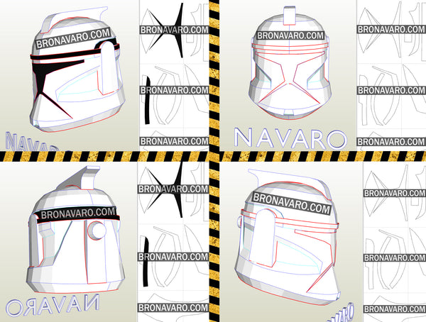 Load image into Gallery viewer, clone trooper helmet foam template

