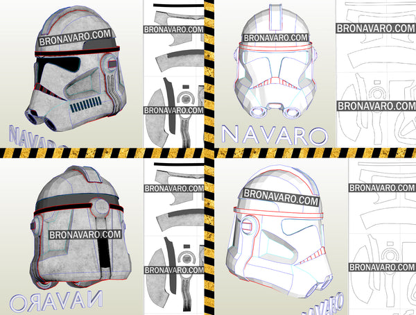 Load image into Gallery viewer, Clone Trooper Cosplay Helmet Pattern
