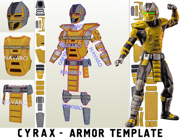 Load image into Gallery viewer, Cyrax Sektor Armor Template
