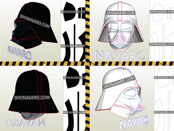 Load image into Gallery viewer, Darth Vader Helmet Template
