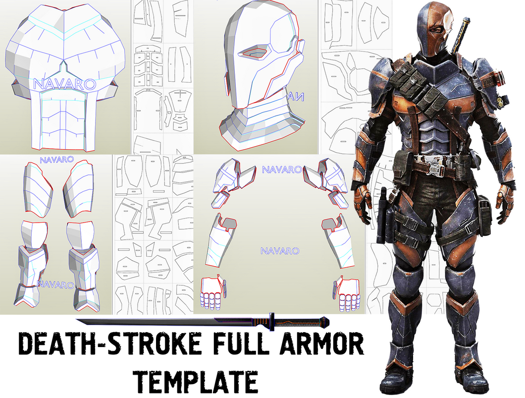 deathstroke armor pepakura