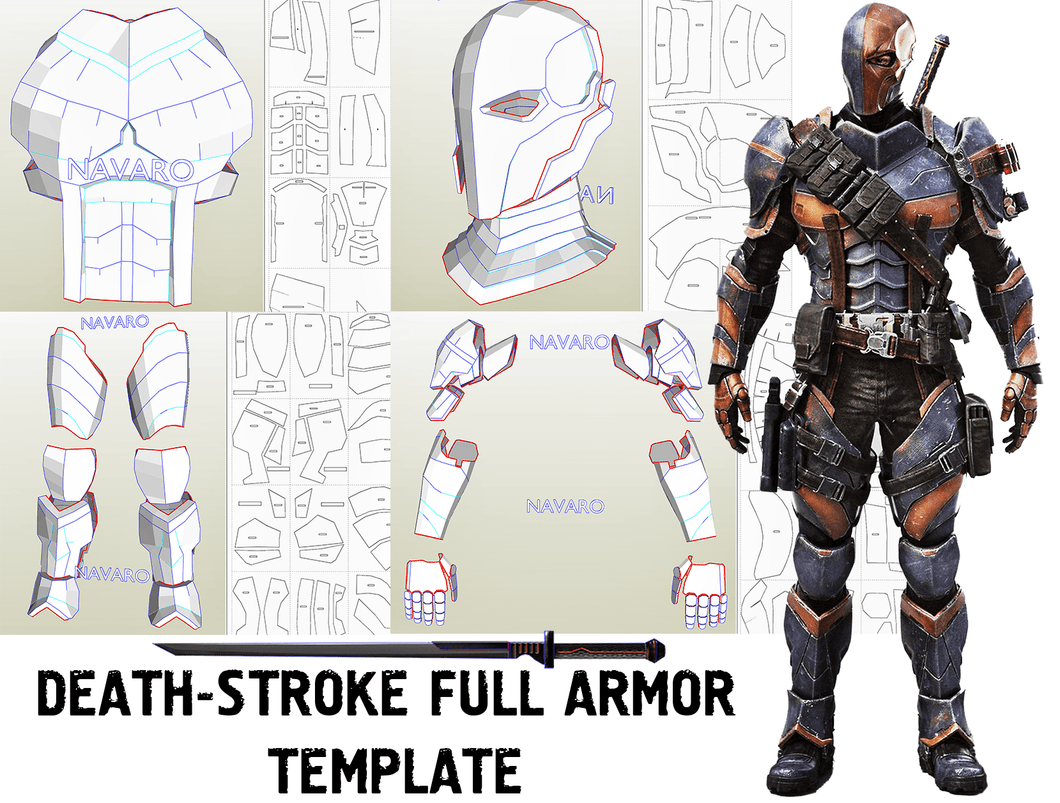 Deathstroke Full Armor (Eva Foam Template) - Deathstroke Armor Pepakura – NAVARO deathstroke-full-armor-eva-foam-template-deathstroke-armor-pepakura-navaro