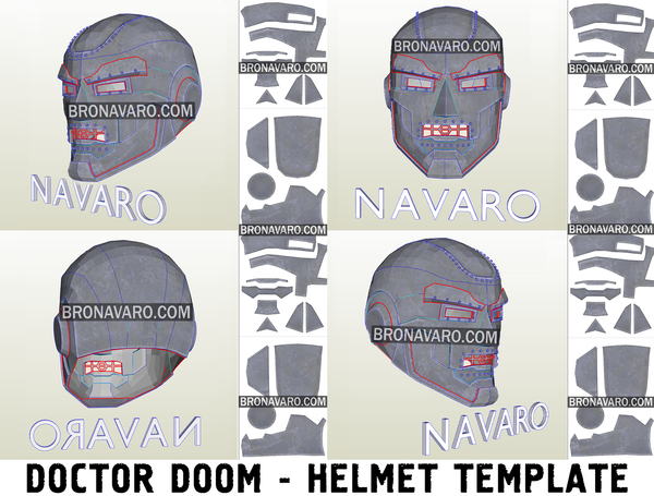 Load image into Gallery viewer, Doctor Doom Mask Eva Foam Template
