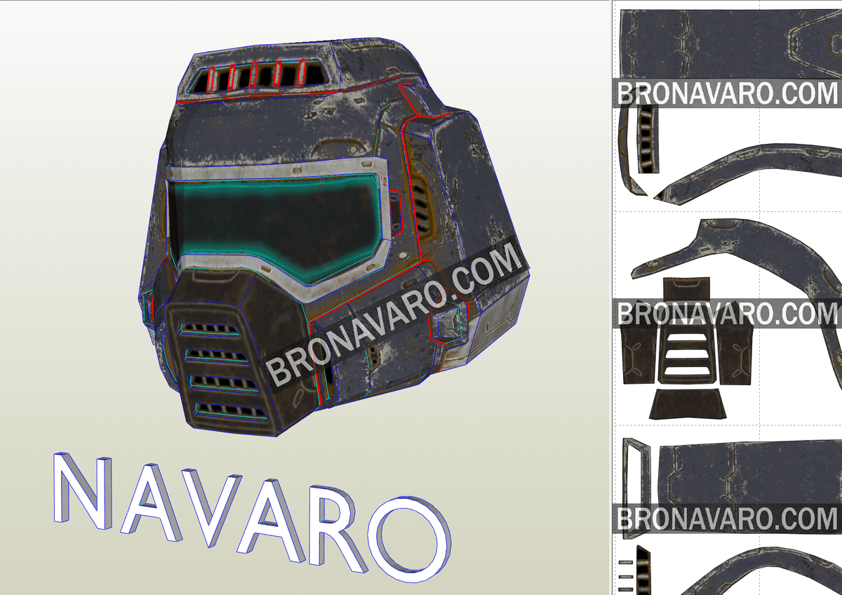 DOOM Guy Classic Armor (Foam Template) - Doom Pepakura Armor – NAVARO