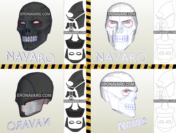 Load image into Gallery viewer, Full Head Skull Mask Pattern
