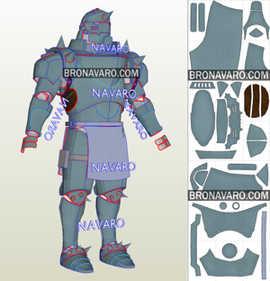 Fullmetal Alchemist Alphonse Armor Printable Template
