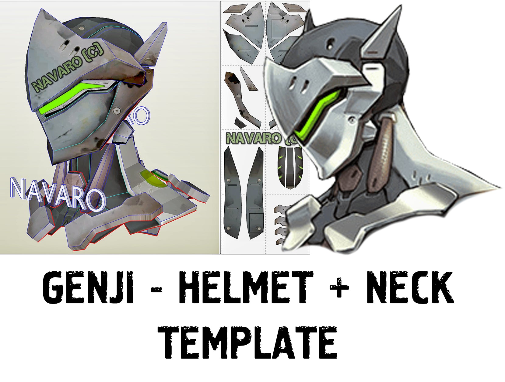 genji motorcycle helmet GENJI Helmet + Neck (Eva Foam Template)