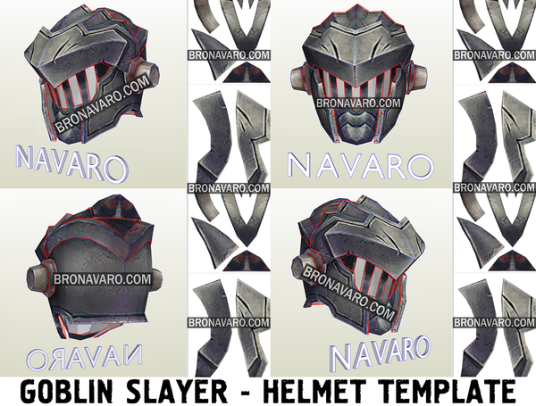 Load image into Gallery viewer, Goblin Slayer Helmet Eva Foam Template

