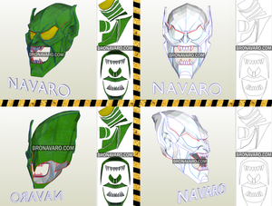 Green Goblin Mask Pattern