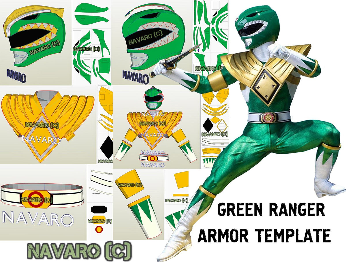 Green Ranger Armor Template - Green Ranger Shield Pepakura – NAVARO
