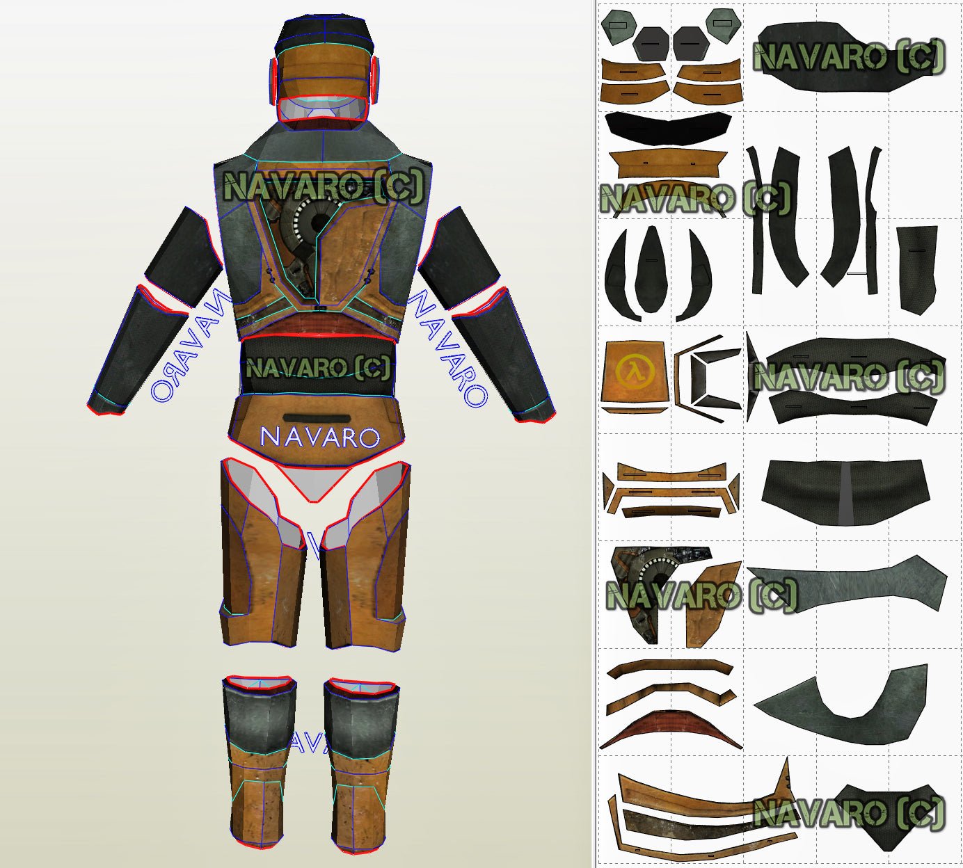 Half-Life - HEV Suit (Eva Foam Template) - HEV Suit Pepakura – NAVARO