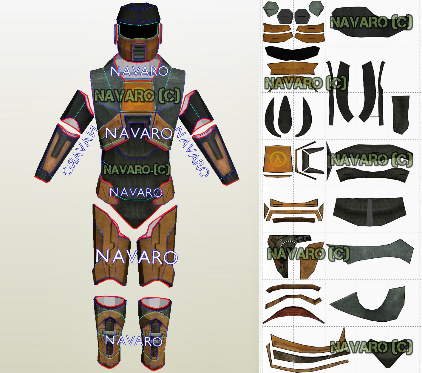 Half-Life - HEV Suit (Eva Foam Template) - HEV Suit Pepakura – NAVARO