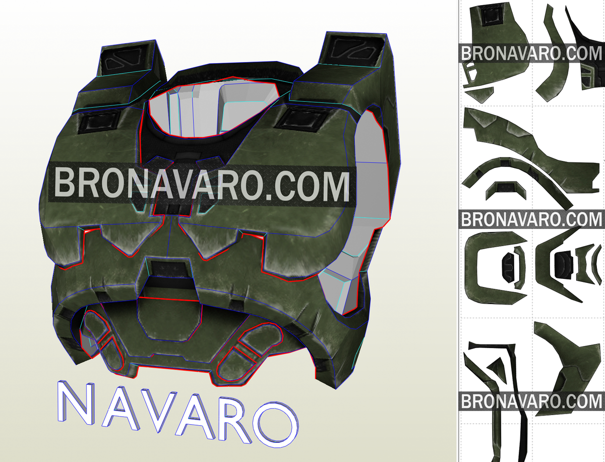 HALO 3 Cosplay Armor Template - Master Chief Full Armor Pepakura – NAVARO