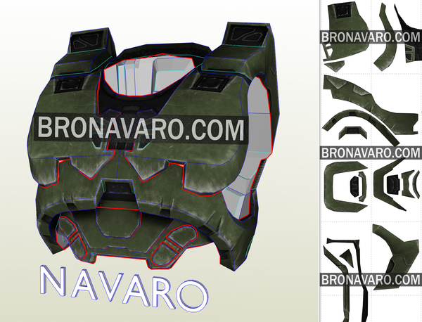 Load image into Gallery viewer, Halo 3 Chest Armor Template
