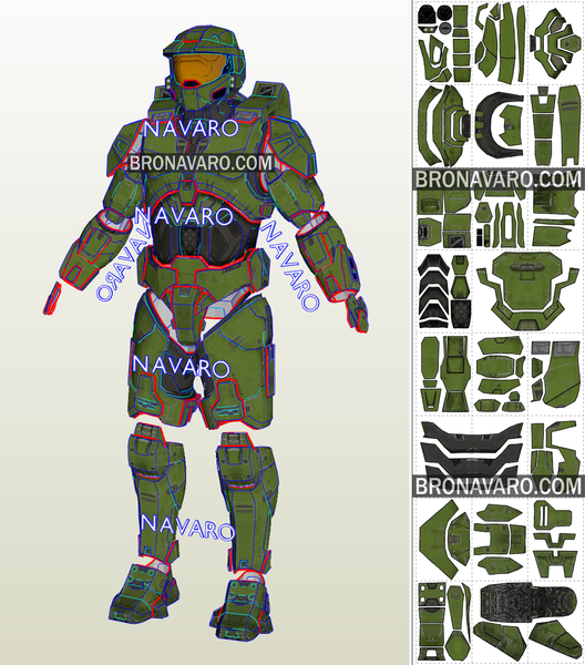 Load image into Gallery viewer, Halo Infinite Master Chief Spartan Armor Cosplay Template
