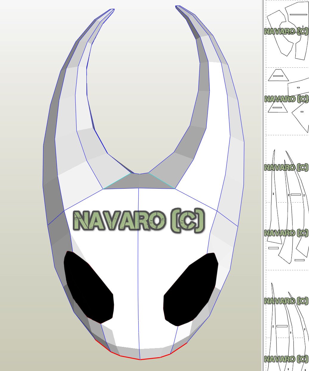 HOLLOW KNIGHT Cosplay Template Helmet Pepakura Template
