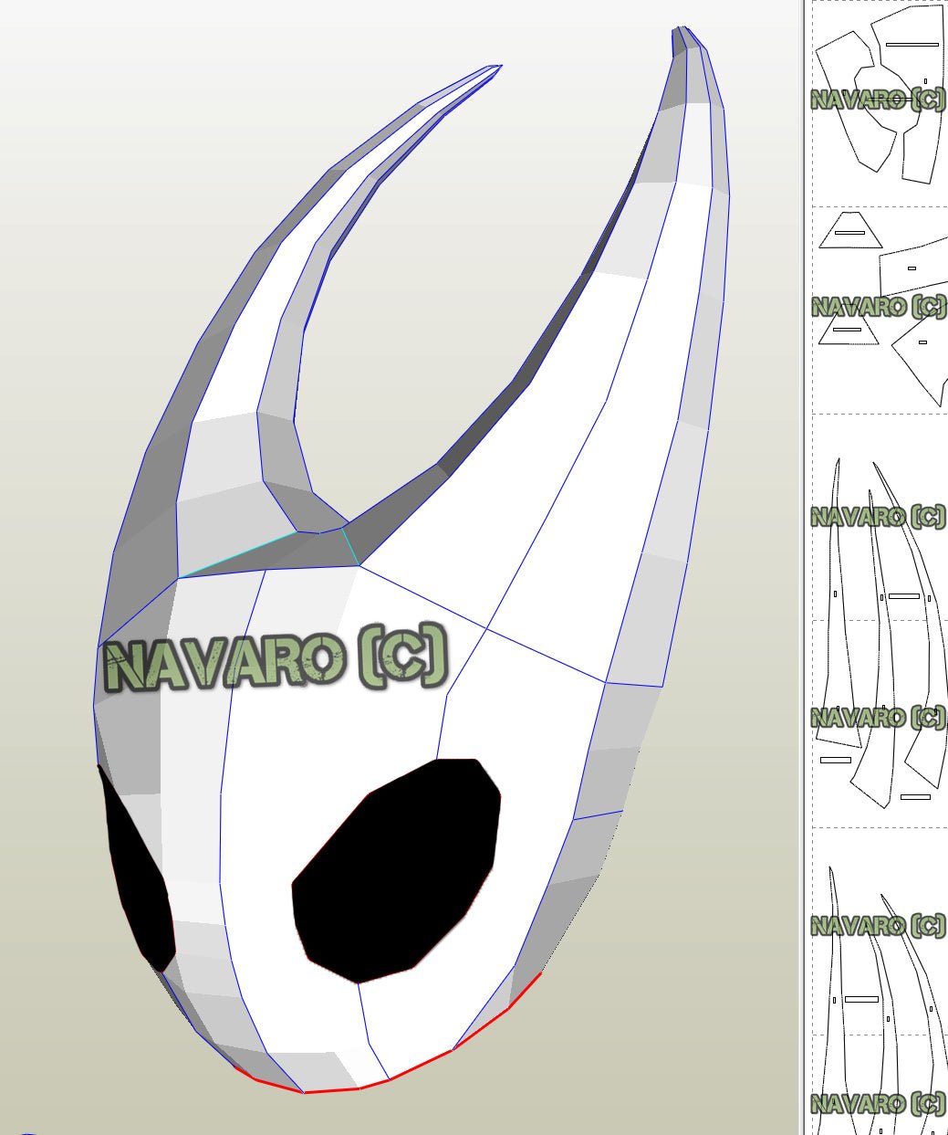 HOLLOW KNIGHT Cosplay Template Helmet Pepakura Template