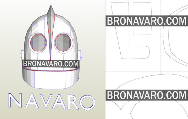 Load image into Gallery viewer, Iron Giant Helmet Printable Template
