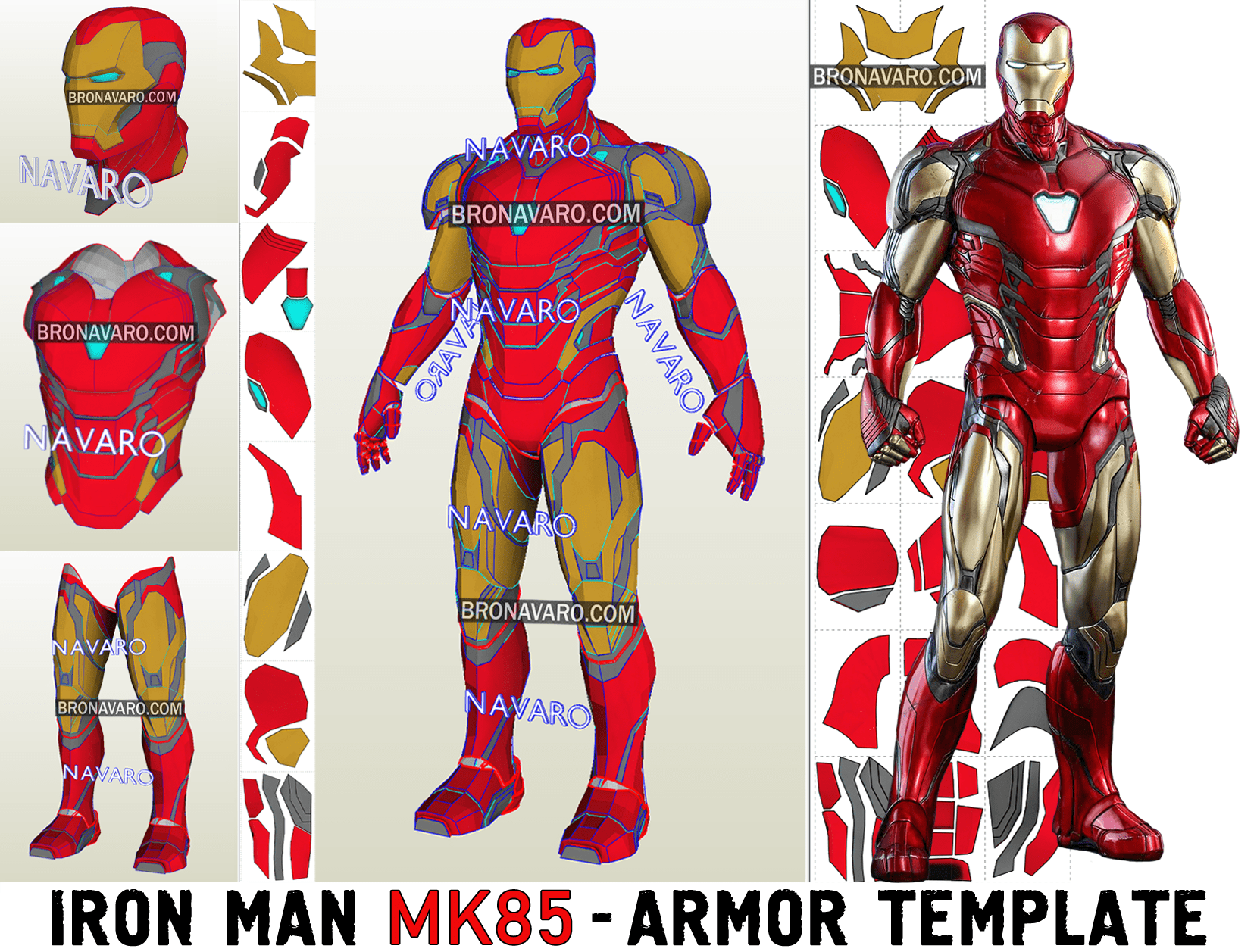 Iron Man Helmet Template Pepakura