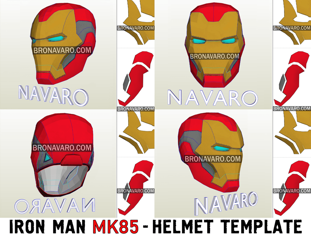 IRON MAN MARK 85 Helmet (Foam Template)